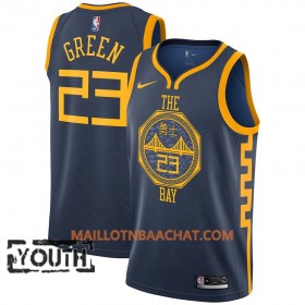 Maillot NBA Golden State Warriors Draymond Green 23 2018-19 Nike City Edition Navy Swingman - Enfant